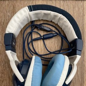 Blue and white SkullCandy Headphones